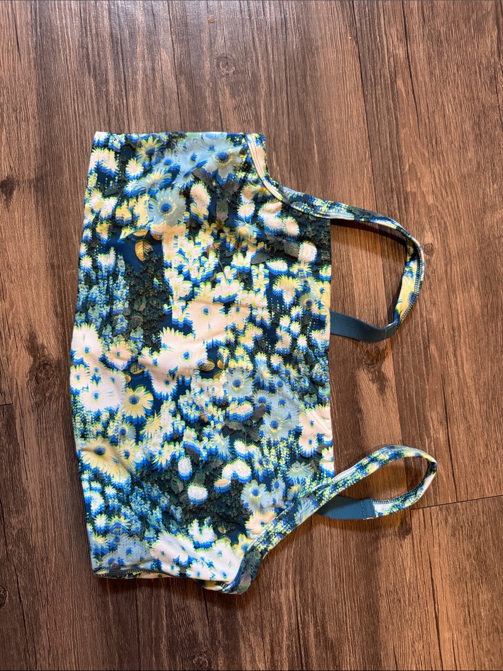 Aerie Floral Daisy Print Crop Top - Blue & Yellow Size Medium BNWOT